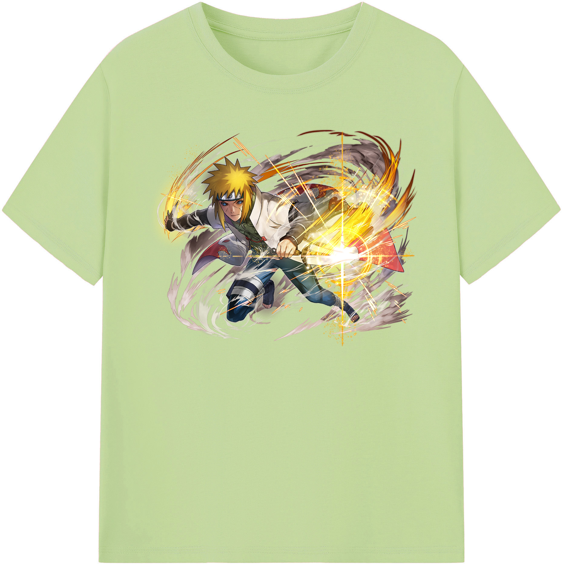 （画像用） NARUTO -ナルト- 波風 ミナト Namikaze Minato 綿100％半袖Tシャツ（フロントプリント）